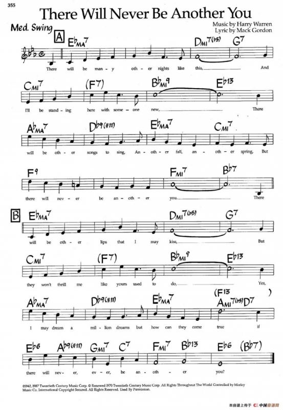 There Will Never Be Another You（爵士钢琴曲）