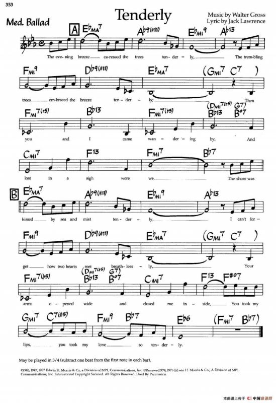 Tanderly（爵士钢琴曲）