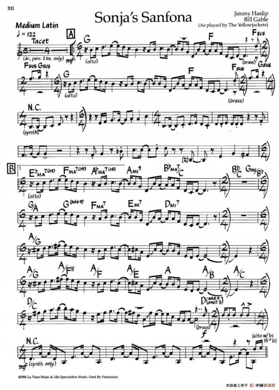 Sonjas Sanfona（爵士钢琴曲）