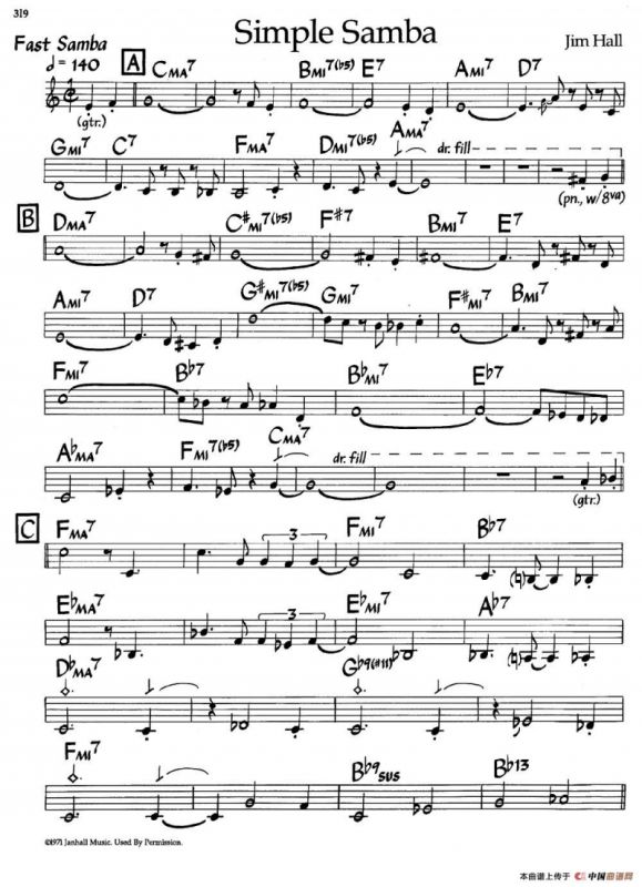 Simple Samba（爵士钢琴曲）