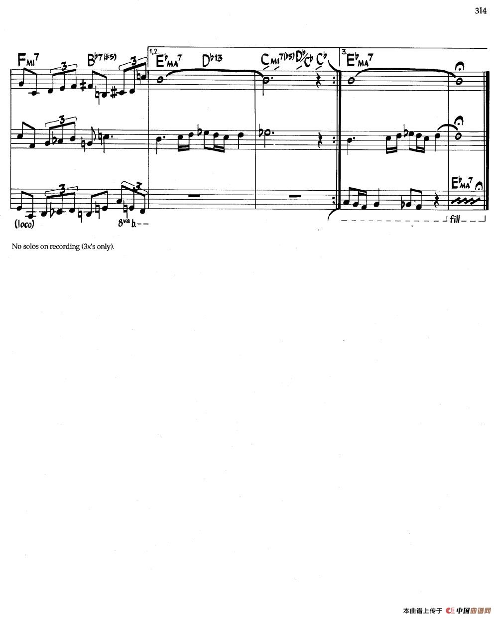 Self portrait In Three Colors（爵士钢琴曲）