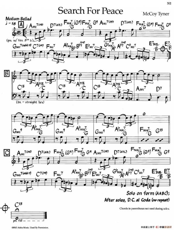 Search For Peace（爵士钢琴曲）