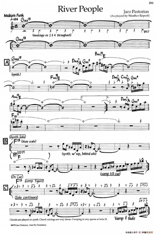 River People（爵士钢琴曲）