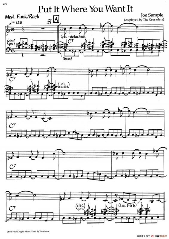 Put It Where You Want It（爵士钢琴曲）