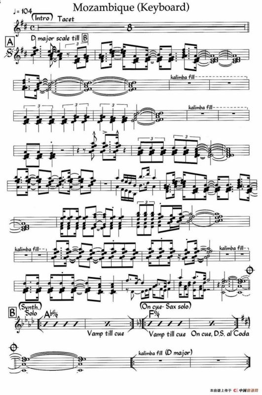 Mozambbique（Keyboard）（爵士钢琴曲）