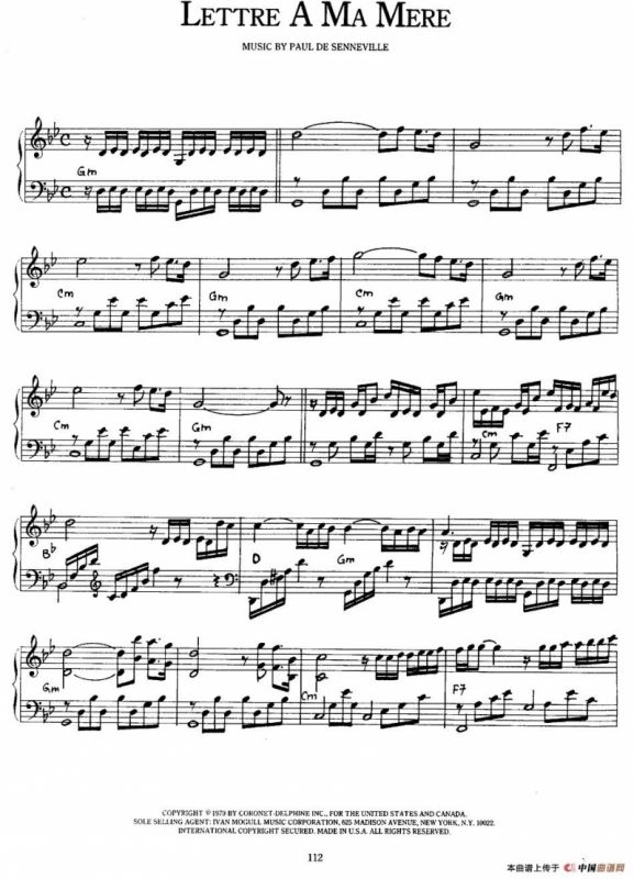 Lettre A ma mere（给母亲的信）