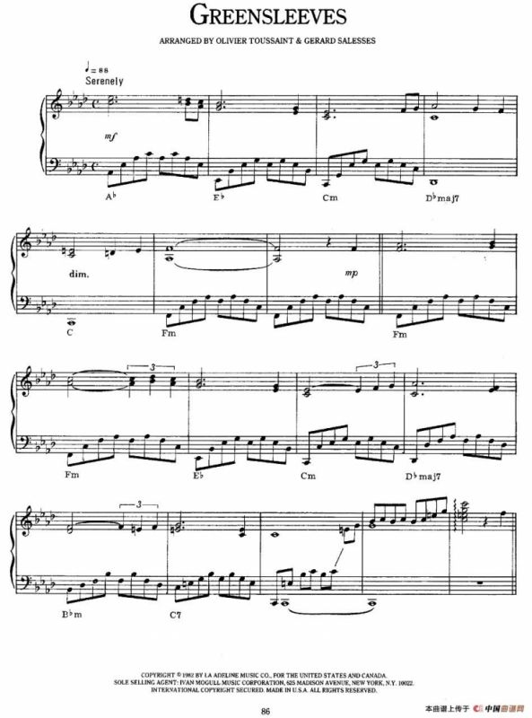 Greensleeves（绿袖子）