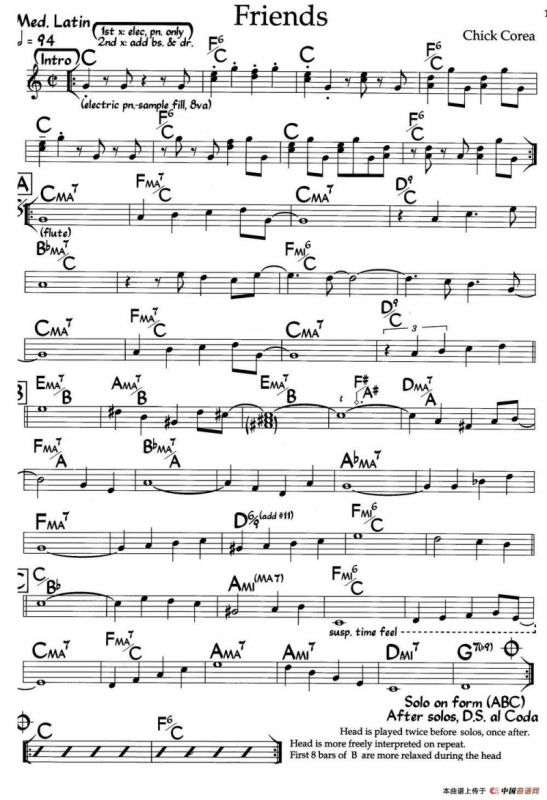 Friends（朋友）（爵士钢琴曲）