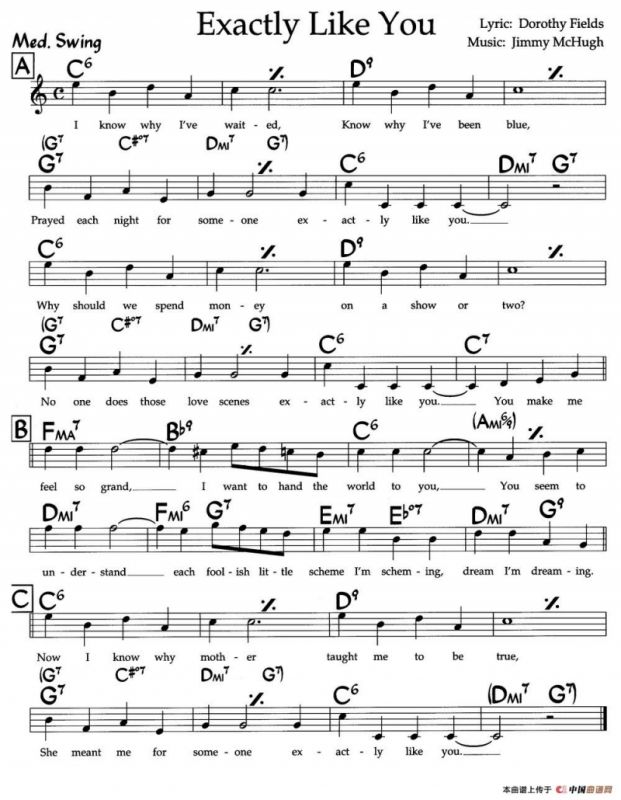 Exactly Like You（就是喜欢你）（爵士钢琴曲）