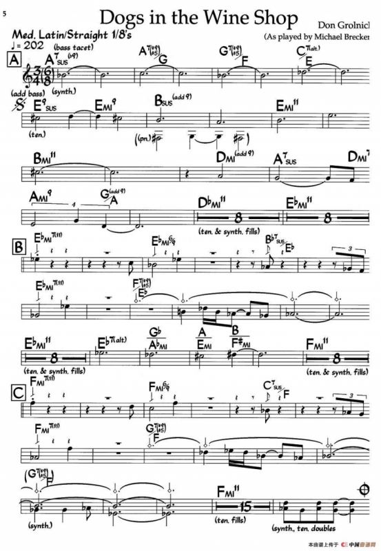 Dogs in the Wine Shop（爵士钢琴曲）