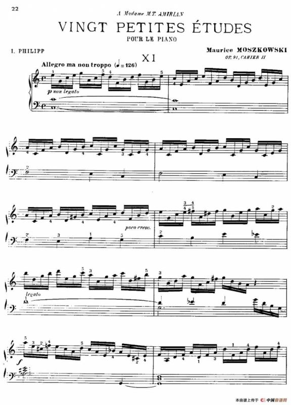 20 Petites Etudes, Op.91（20首小型练习曲）（11）