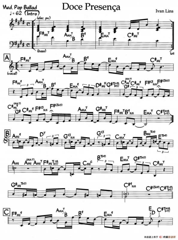 Doce Presenca（爵士钢琴曲）