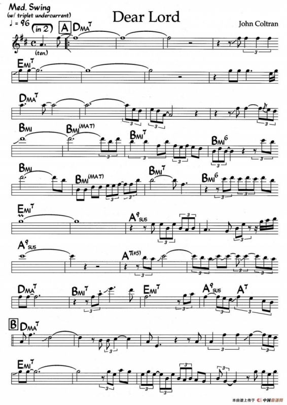 Dear Lord（爵士钢琴曲）