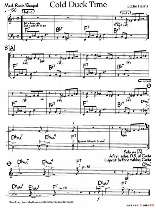 Cold Duck Time（爵士钢琴曲）