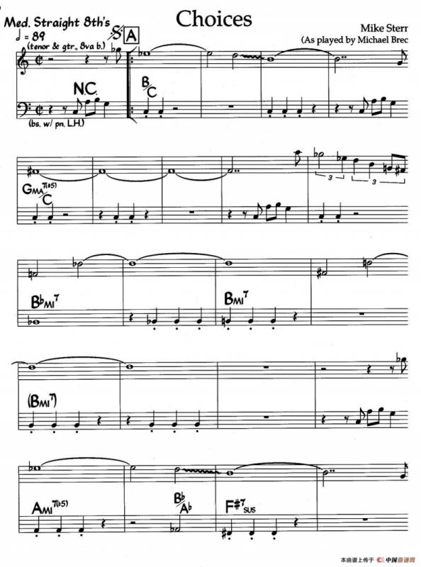 Choices（选择）（爵士钢琴曲）