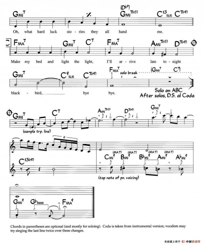 Bye Bye Blackbird（爵士钢琴曲）