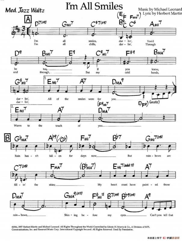 Im All Smiles（爵士钢琴曲）
