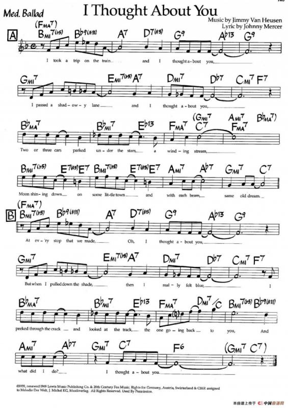 I Thought About You（爵士钢琴曲）