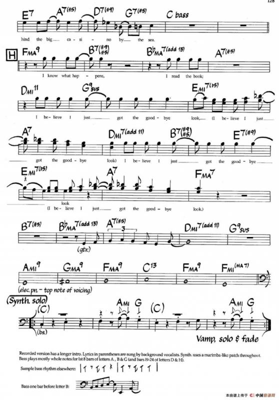 The Goodbye Look（爵士钢琴曲）