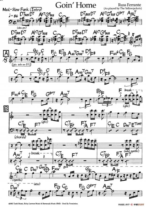 Goin Home（爵士钢琴曲）