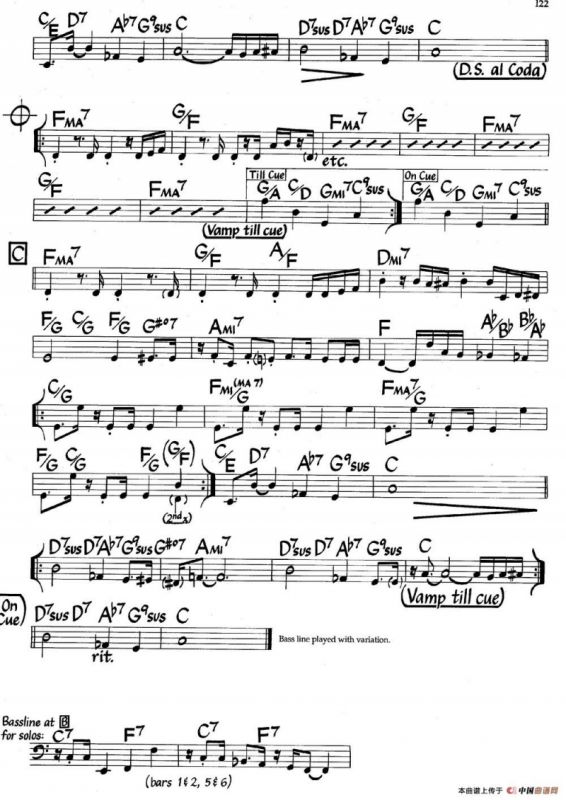 Goin Home(Bass)（爵士钢琴曲）