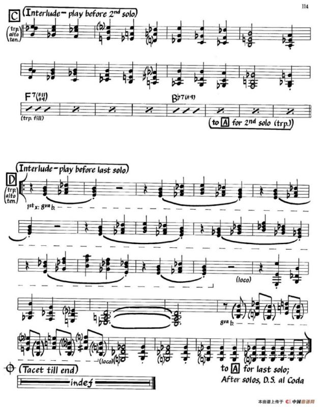 Gemini(Horn Parts)（爵士钢琴曲）