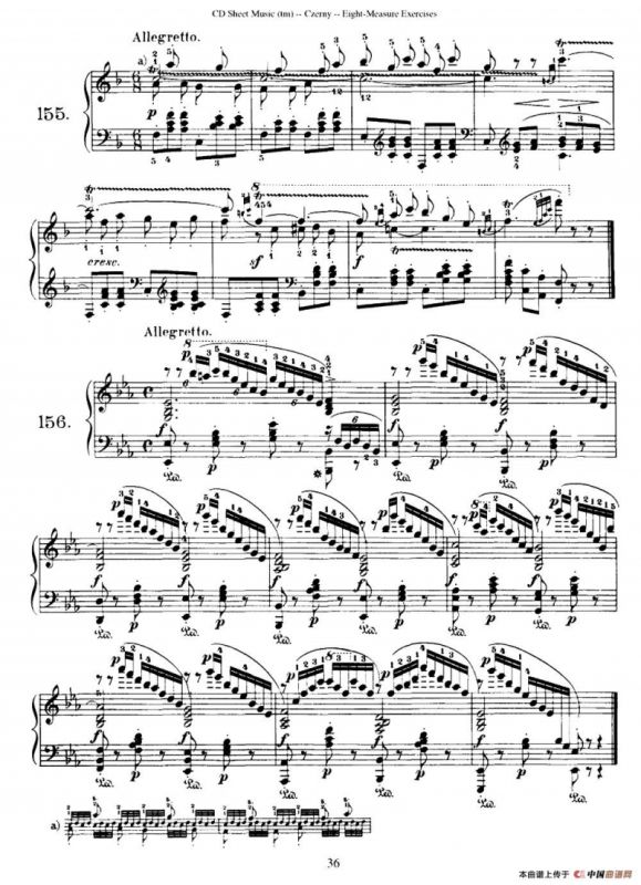 160 Eight- Measure Exercises.Op.821（车尔尼160首钢琴八小节练习曲（142——160））