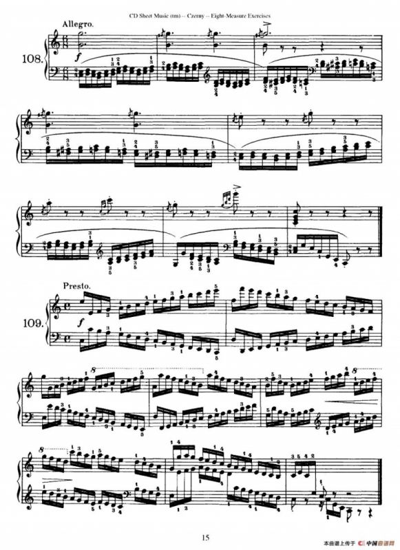 160 Eight- Measure Exercises.Op.821（车尔尼160首钢琴八小节练习曲（104——121））