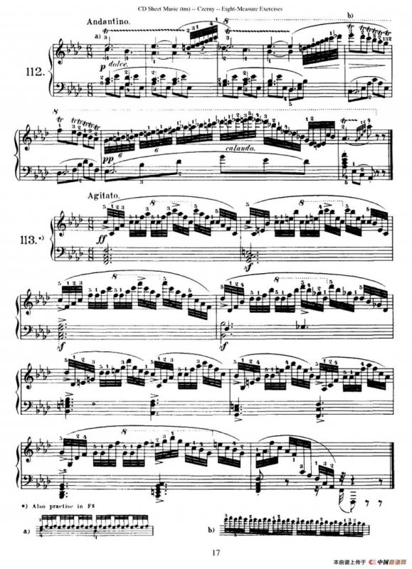 160 Eight- Measure Exercises.Op.821（车尔尼160首钢琴八小节练习曲（104——121））