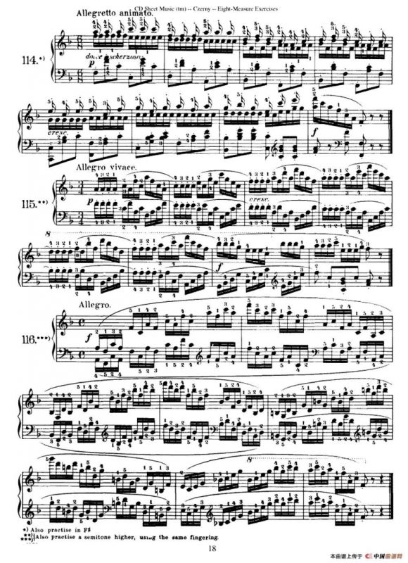 160 Eight- Measure Exercises.Op.821（车尔尼160首钢琴八小节练习曲（104——121））