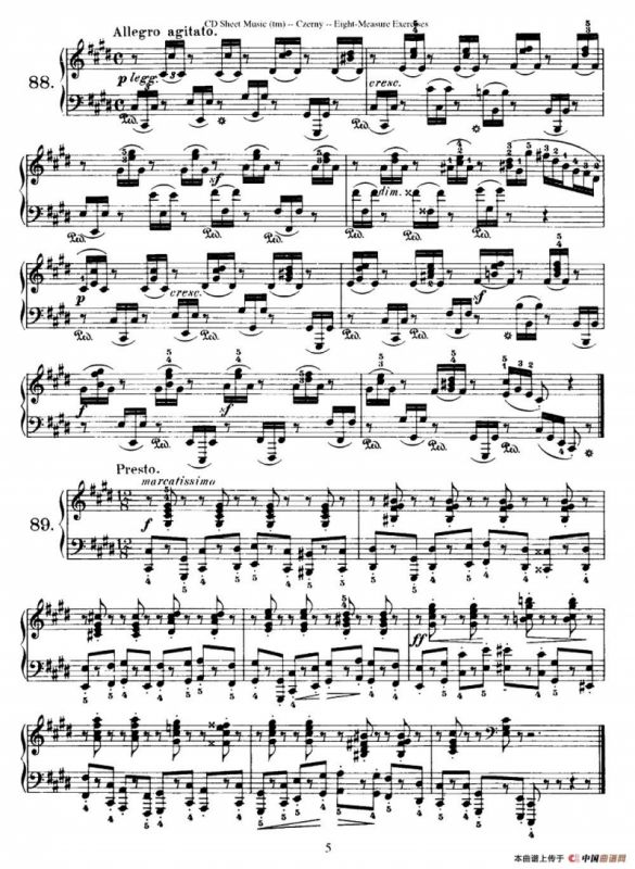 160 Eight- Measure Exercises.Op.821（车尔尼160首钢琴八小节练习曲（88——103））