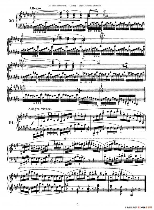 160 Eight- Measure Exercises.Op.821（车尔尼160首钢琴八小节练习曲（88——103））