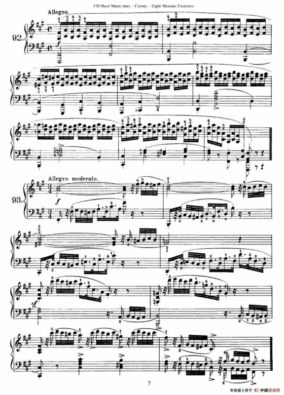 160 Eight- Measure Exercises.Op.821（车尔尼160首钢琴八小节练习曲（88——103））