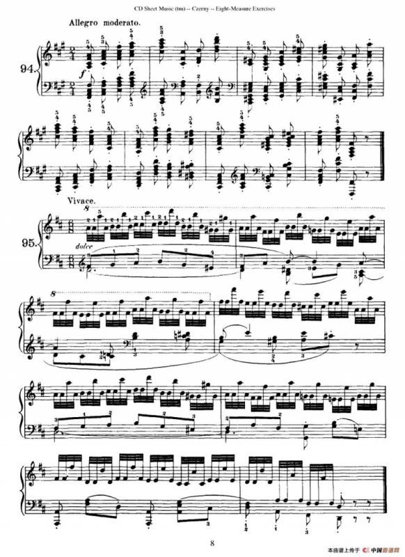 160 Eight- Measure Exercises.Op.821（车尔尼160首钢琴八小节练习曲（88——103））