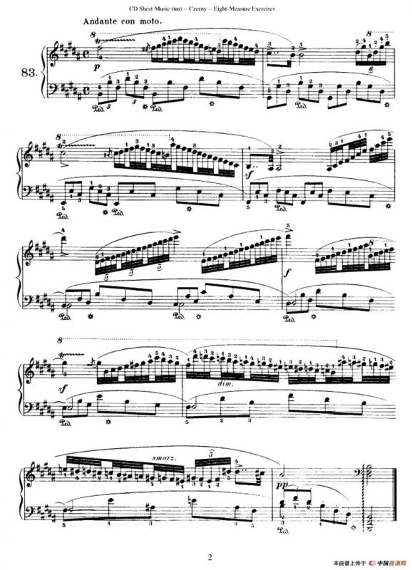 160 Eight- Measure Exercises.Op.821（车尔尼160首钢琴八小节练习曲（72——87））