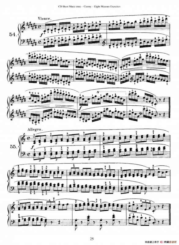 160 Eight- Measure Exercises.Op.821（车尔尼160首钢琴八小节练习曲（54——71））
