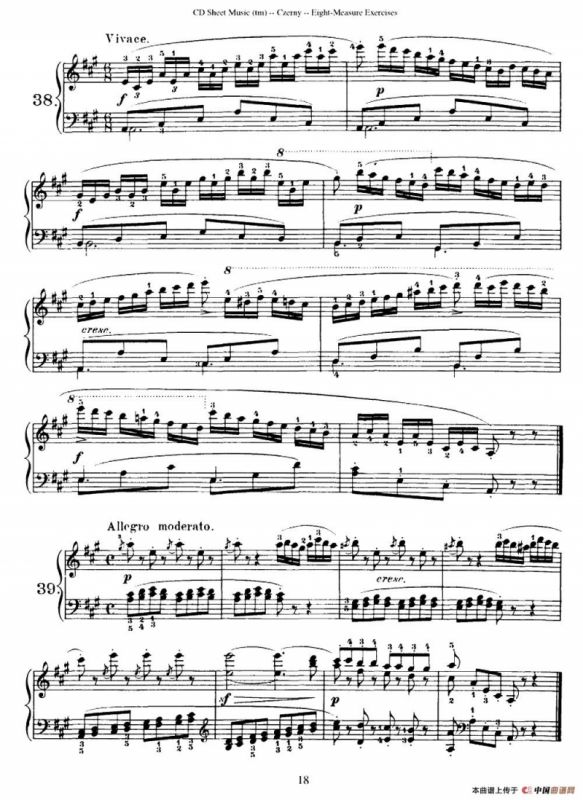 160 Eight- Measure Exercises.Op.821（车尔尼160首钢琴八小节练习曲（36——53））