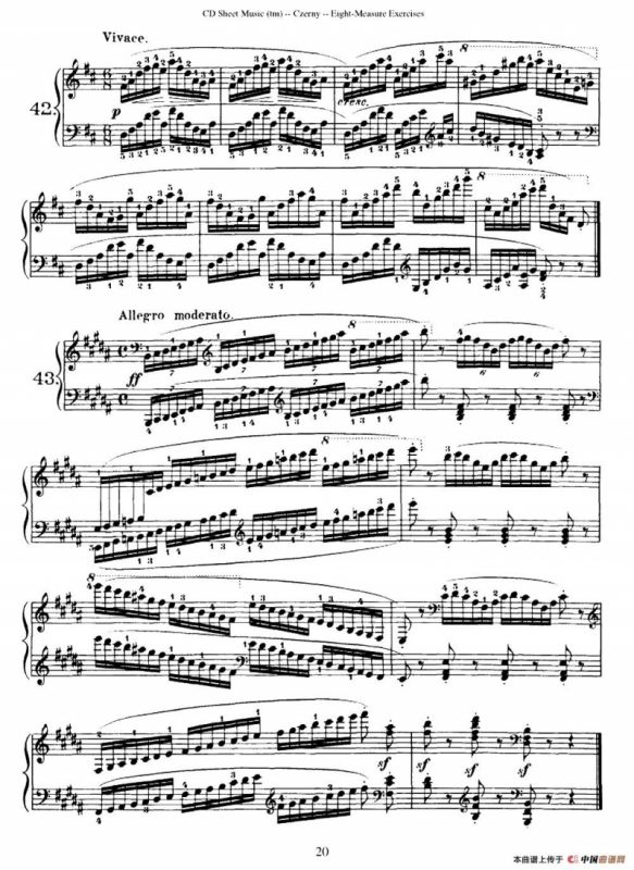 160 Eight- Measure Exercises.Op.821（车尔尼160首钢琴八小节练习曲（36——53））