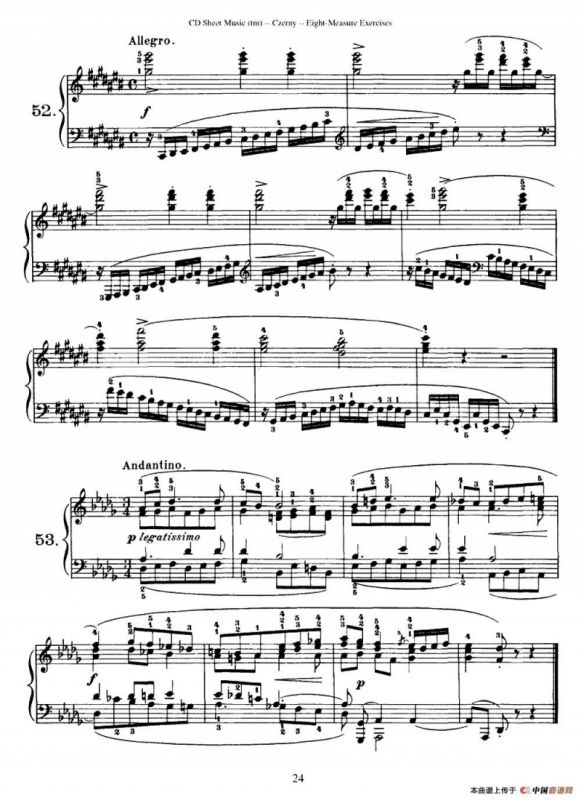 160 Eight- Measure Exercises.Op.821（车尔尼160首钢琴八小节练习曲（36——53））