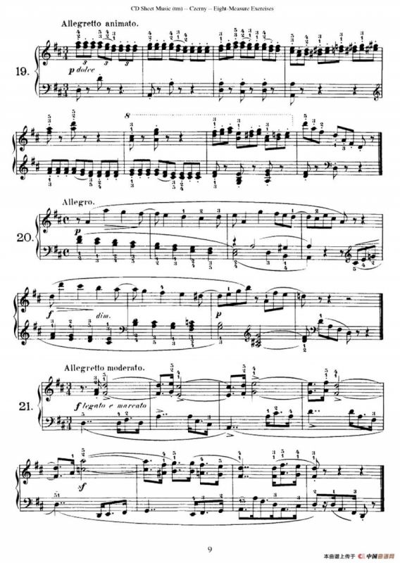 160 Eight- Measure Exercises.Op.821（车尔尼160首钢琴八小节练习曲（19——35））
