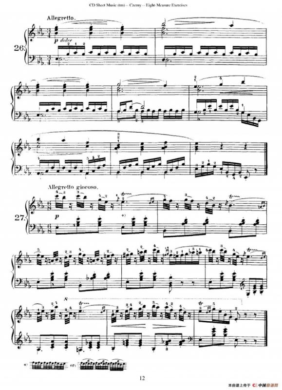 160 Eight- Measure Exercises.Op.821（车尔尼160首钢琴八小节练习曲（19——35））