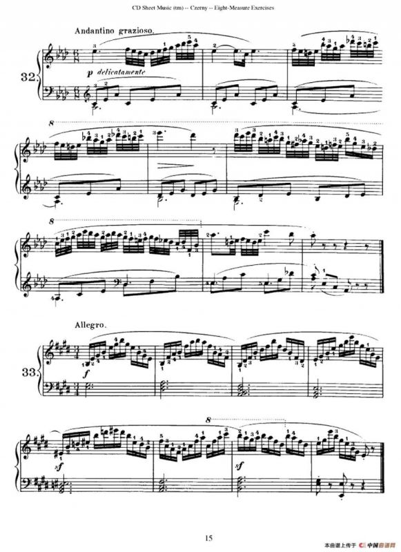 160 Eight- Measure Exercises.Op.821（车尔尼160首钢琴八小节练习曲（19——35））