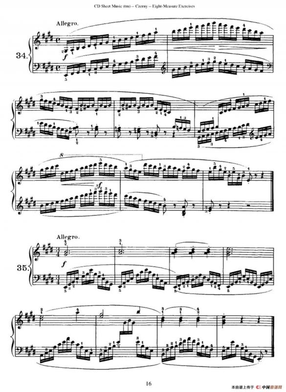 160 Eight- Measure Exercises.Op.821（车尔尼160首钢琴八小节练习曲（19——35））