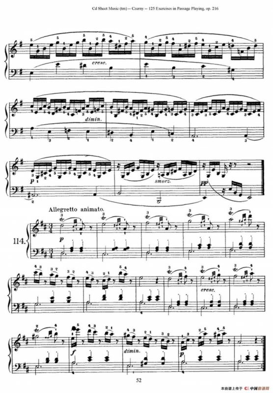 125 Exercises in Passage Playing Op.261（车尔尼125首钢琴短乐句练习曲（112——125））