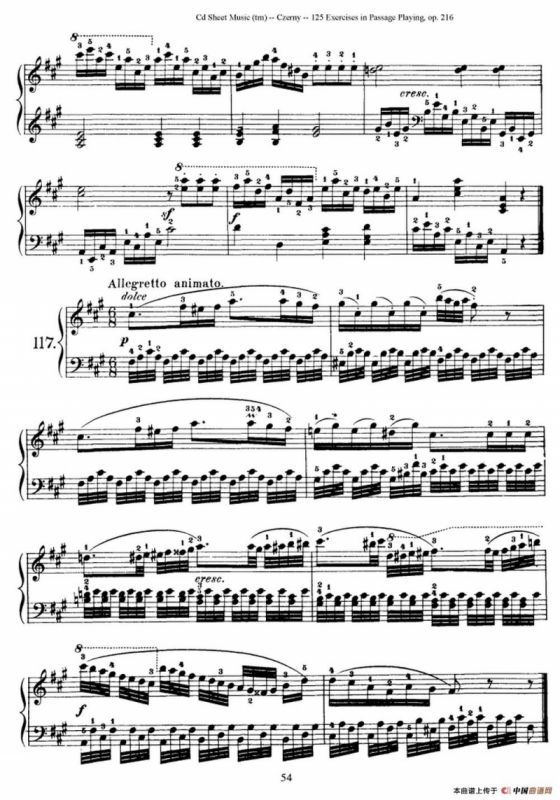 125 Exercises in Passage Playing Op.261（车尔尼125首钢琴短乐句练习曲（112——125））