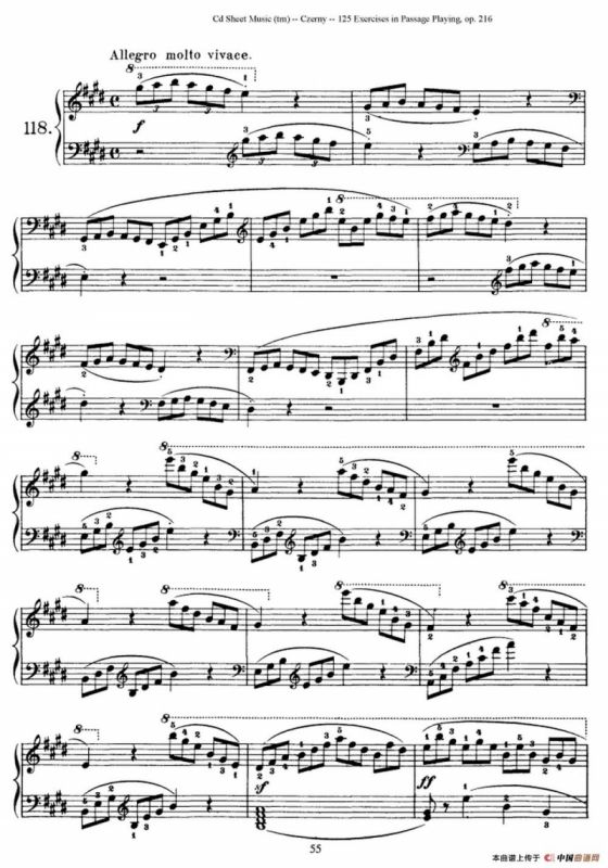 125 Exercises in Passage Playing Op.261（车尔尼125首钢琴短乐句练习曲（112——125））