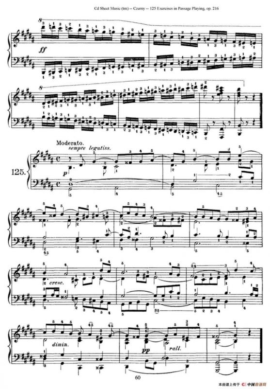 125 Exercises in Passage Playing Op.261（车尔尼125首钢琴短乐句练习曲（112——125））