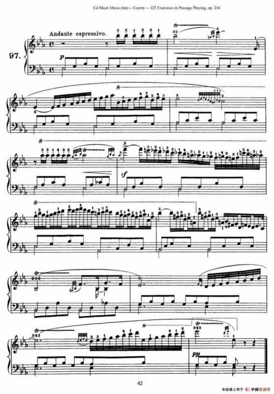 125 Exercises in Passage Playing Op.261（车尔尼125首钢琴短乐句练习曲（95——111））