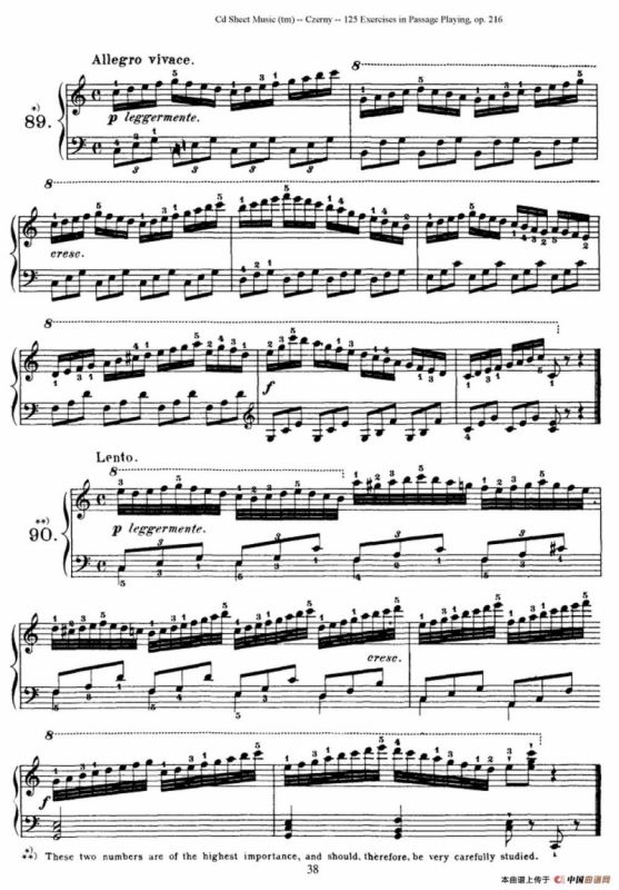 125 Exercises in Passage Playing Op.261（车尔尼125首钢琴短乐句练习曲（79——94）