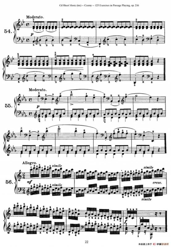 125 Exercises in Passage Playing Op.261（车尔尼125首钢琴短乐句练习曲（42——60））